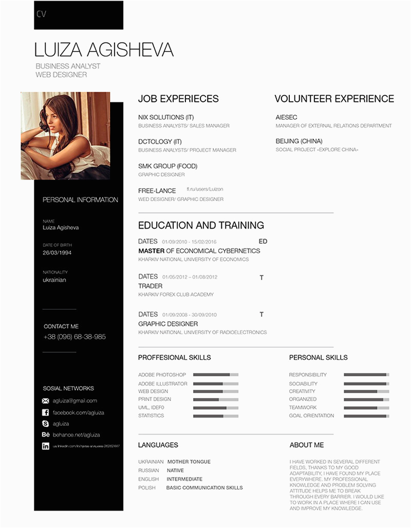 25 modern and wonderful psd resume templates free