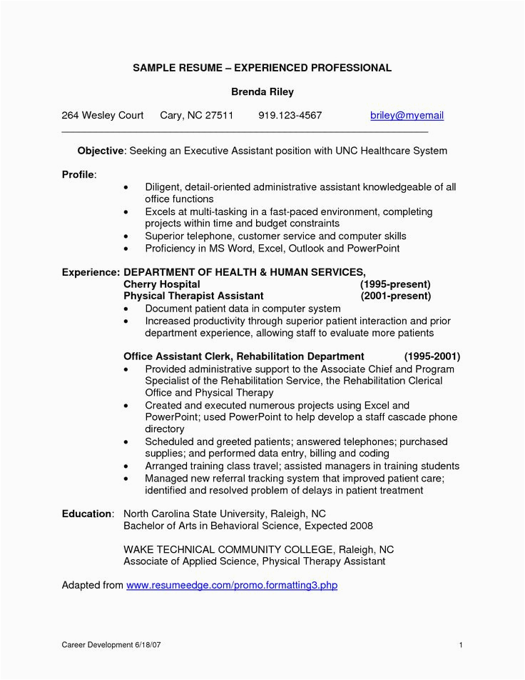 Resume Objective Sample for Experienced It Professionals Pin On Resume Examples