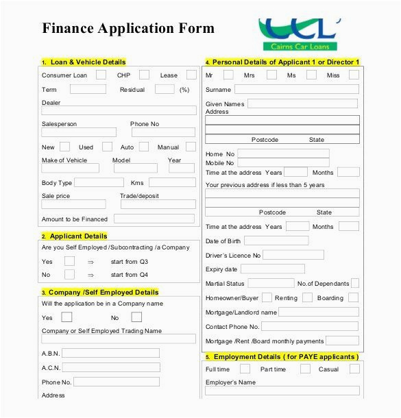 Sample Resume for Business Loan Application Personal Loan Application form Template New 10 Loan