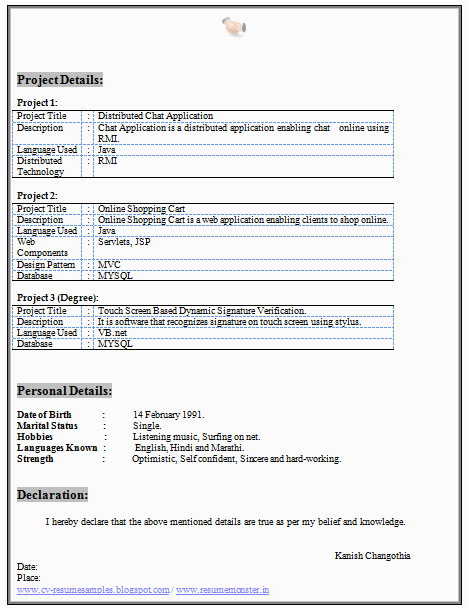 Sample Resume for Freshers Engineers Computer Science Download Sample Resume for Freshers Engineers Puter Science