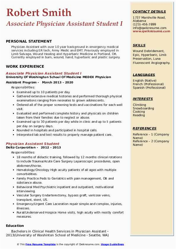 physician assistant student