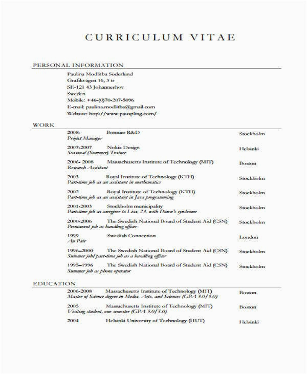 Sample Resume Objective for Summer Job 7 Summer Job Resume Templates Free Samples Examples