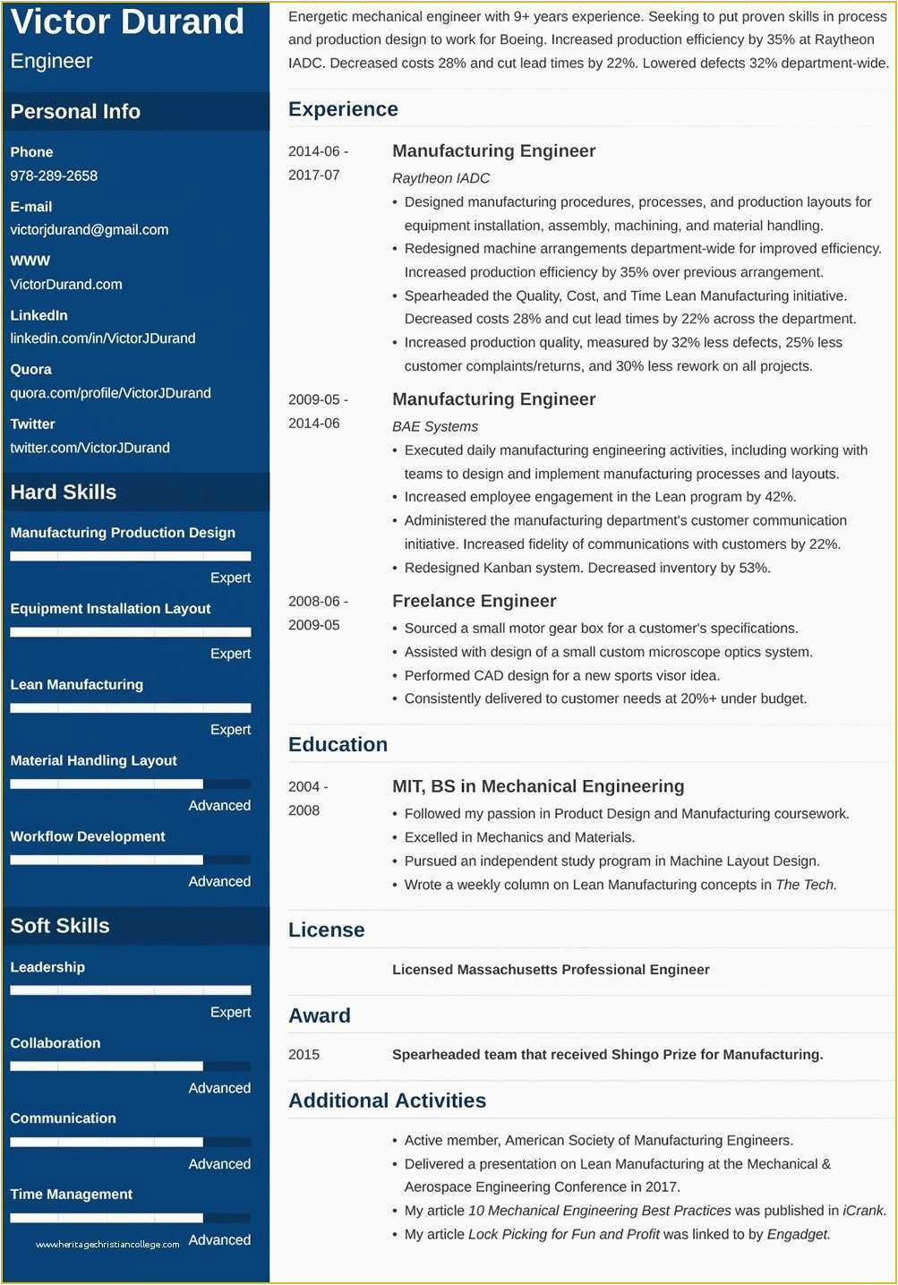 cascade resume template free of top 10 resume templates 2017