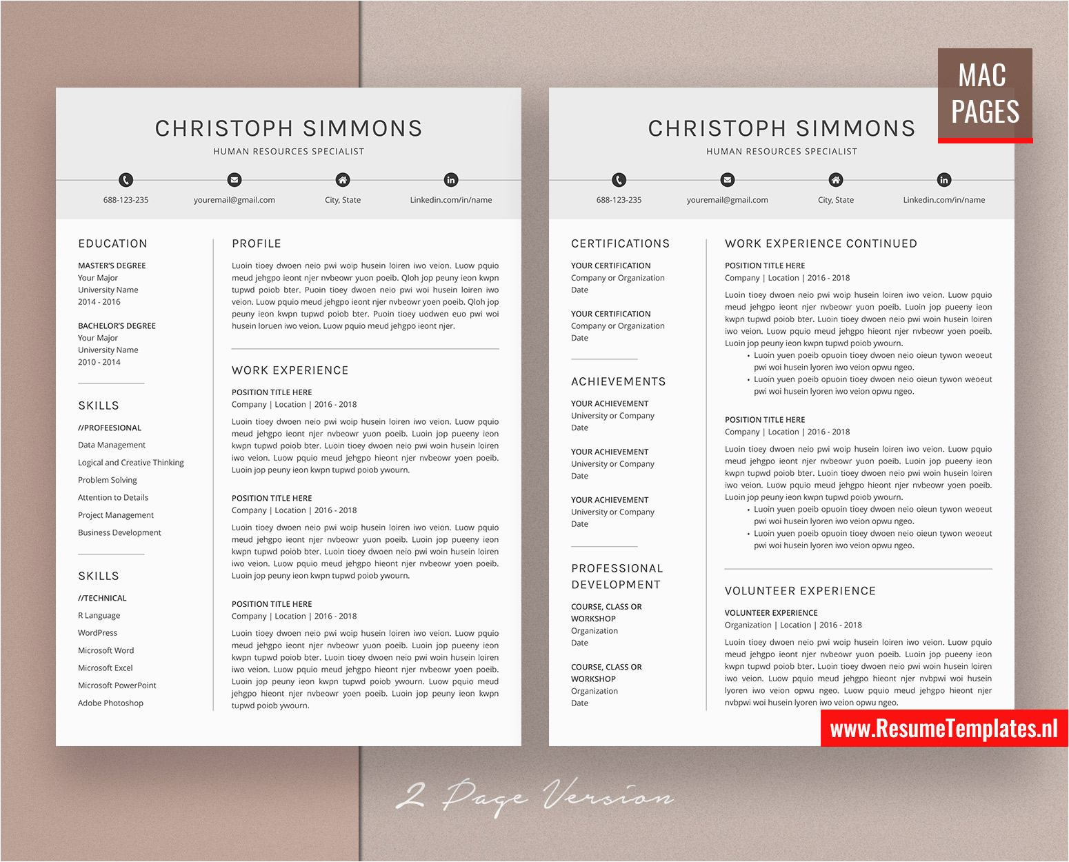 professional resume template for mac pages modern cv template curriculum vitae creative resume simple resume editable resume job winning resume template for mac rtnl 7