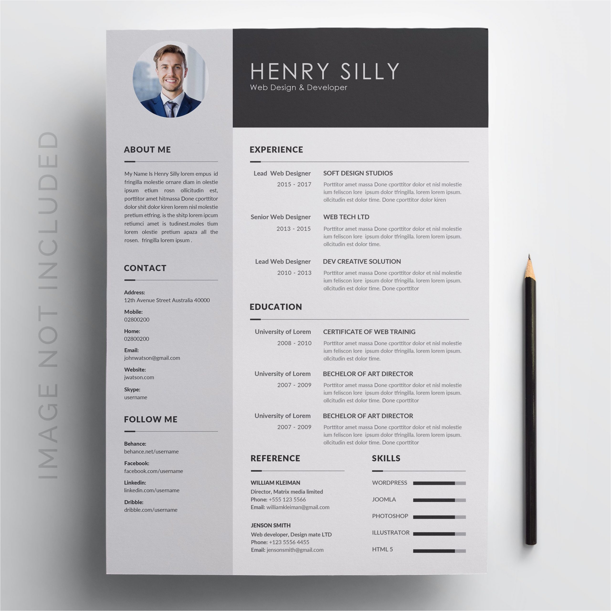 Black and White Resume Template Free Download Black and White Resume Template Download Free Vectors