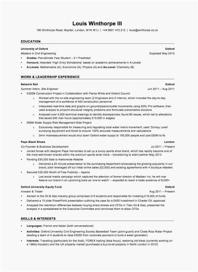 investment banking resume template with deal experience
