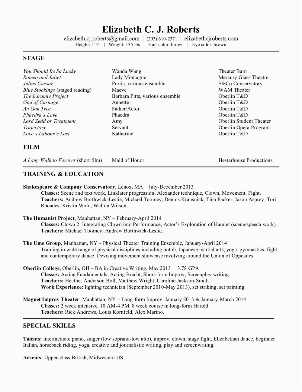 cv references upon request