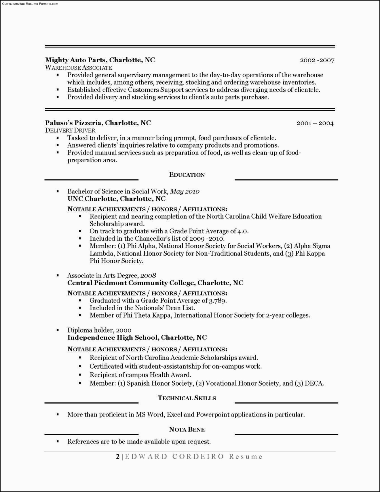 first time resume templates 2