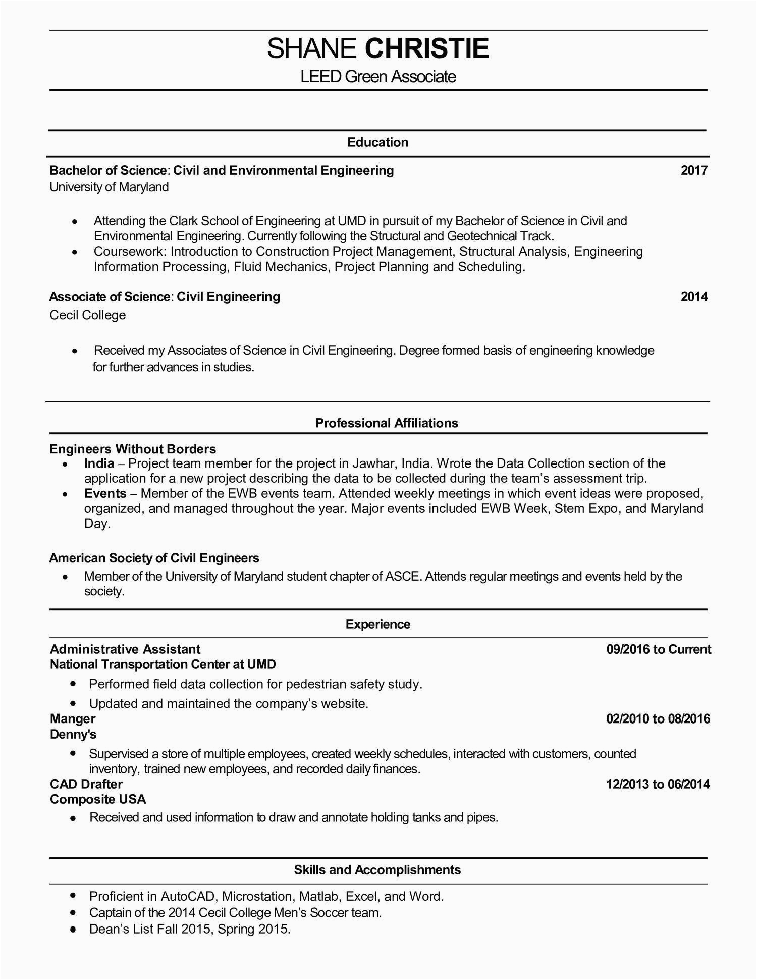 Sample Civil Engineering Resume Experience Level Civil Engineer Entry Level Resume Critique Resumes