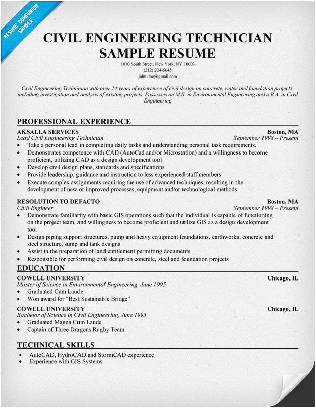 Sample Civil Engineering Resume Experience Level Summary for Civil Engineer Resume Civil Engineer Resume Samples