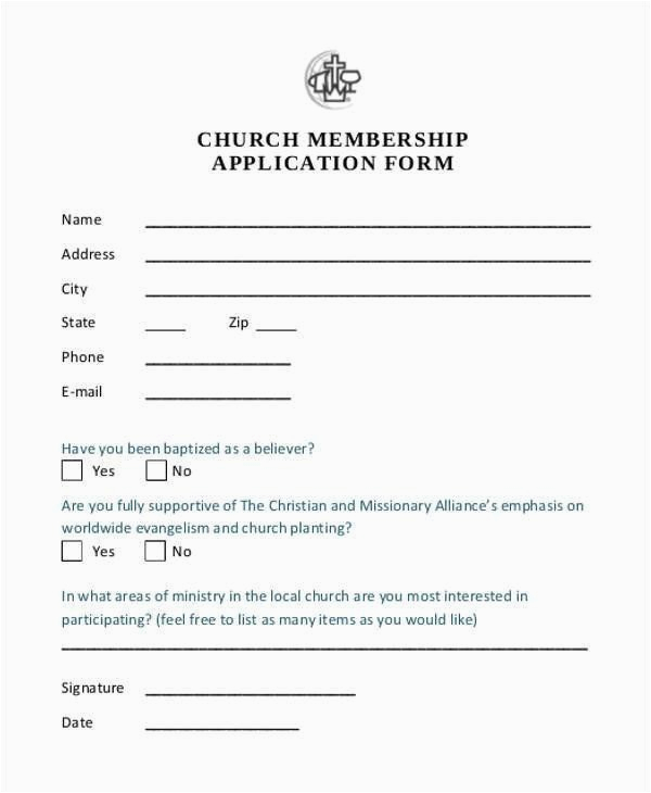 Sample Resume Church Membership form Template 28 Sample Church Membership form Template In 2020