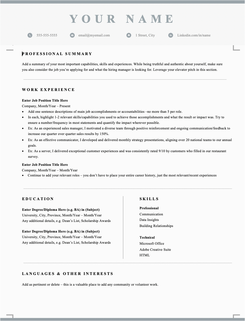 Sample Resume for Canada Post Job Canadian Resume & Cover Letter format Tips & Templates