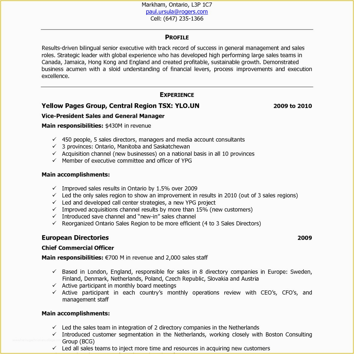 Sample Resume for Canada Post Job Canadian Resume Template Free 12 Canadian Resume