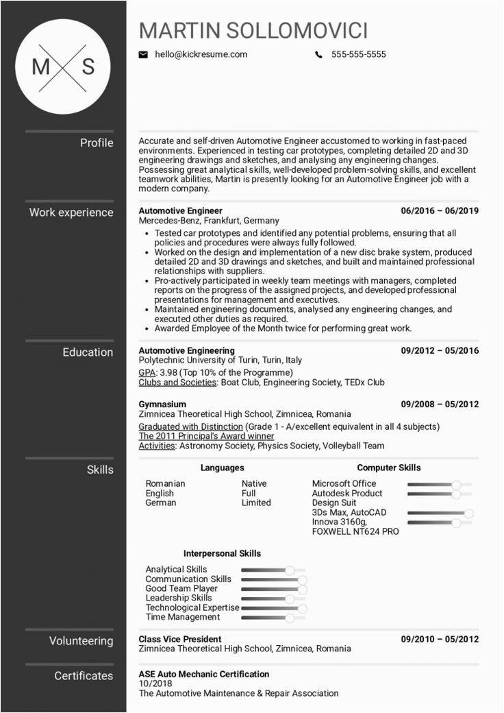 Sample Resume for Quality Engineer In Automobile Pdf Automobile Engineering Resume Examples
