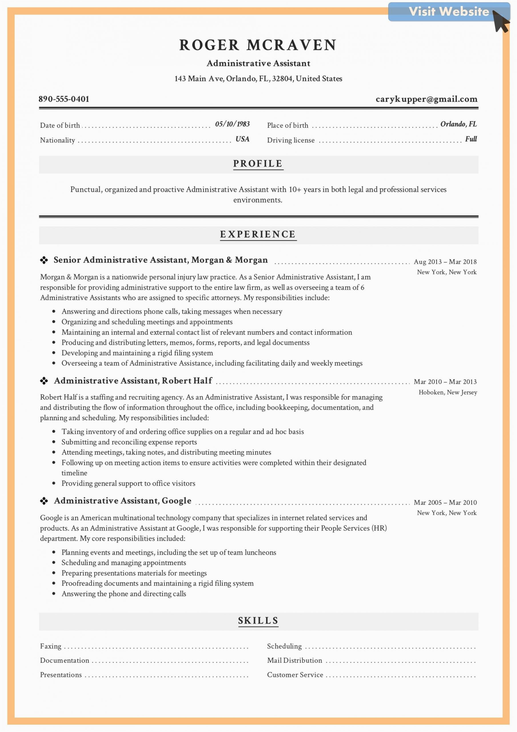 best executive assistant resume samples