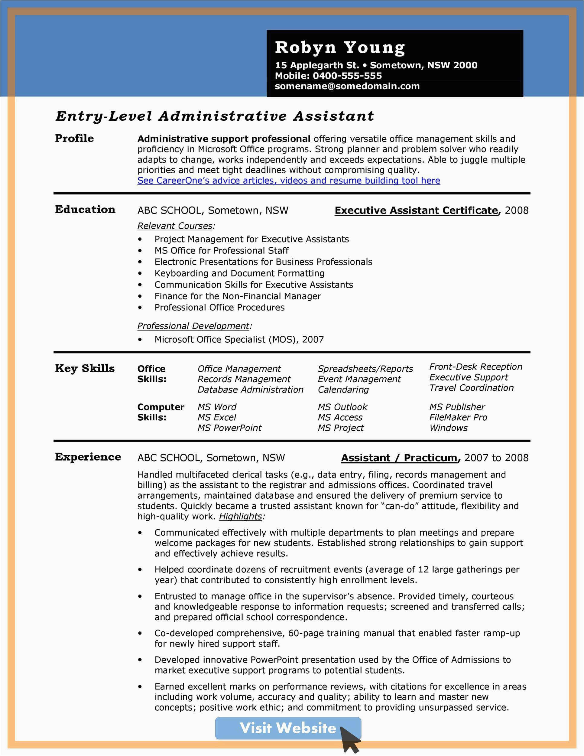 listing administrative skills resume