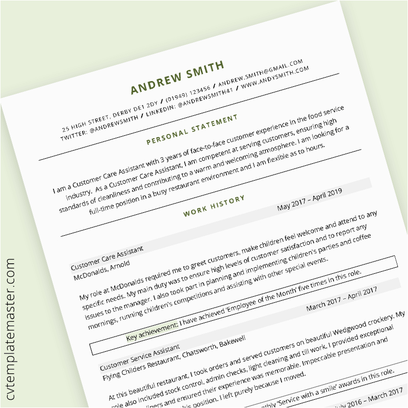 free ats friendly smart cv template in microsoft word format
