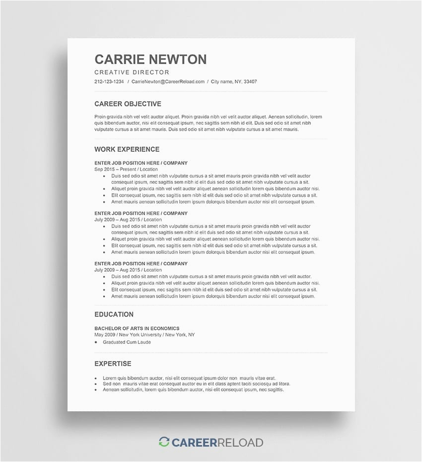 word resume templates