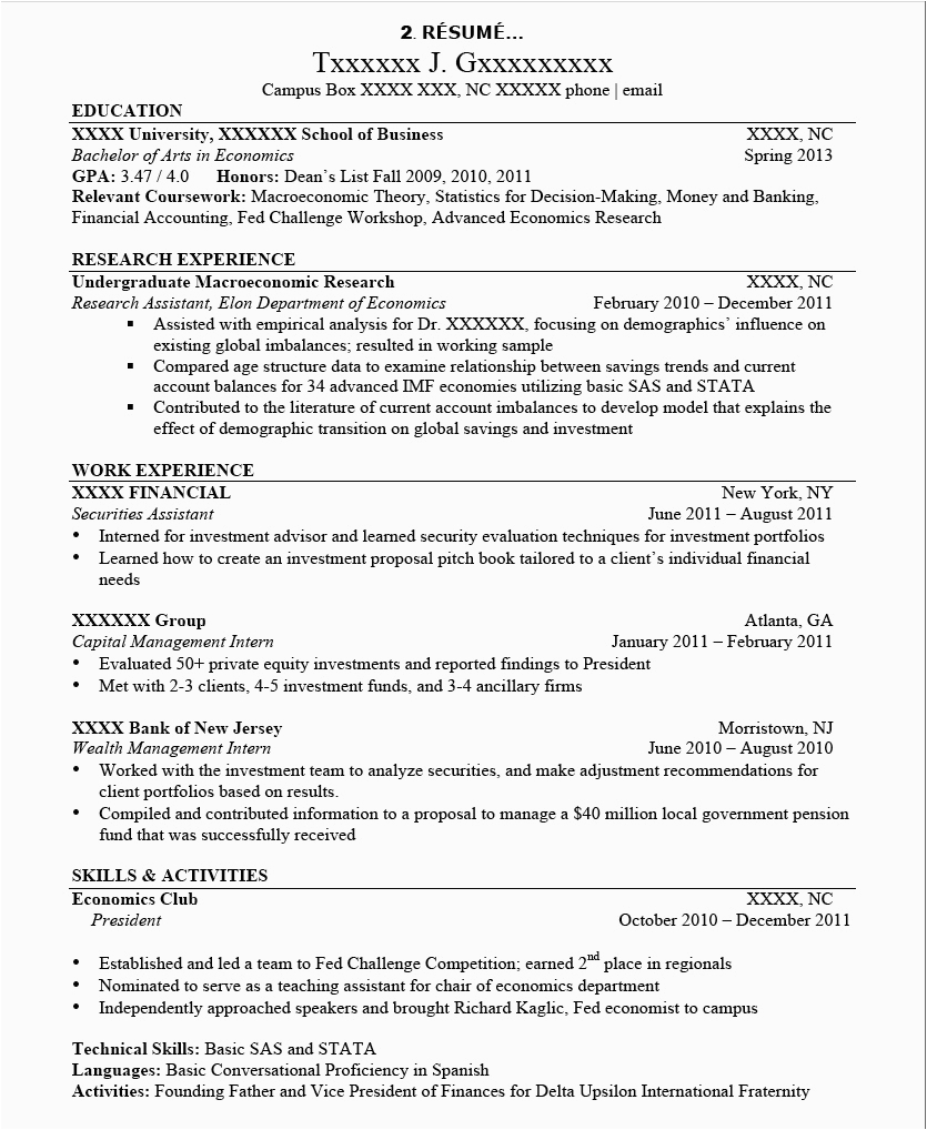 transfer college resume examples