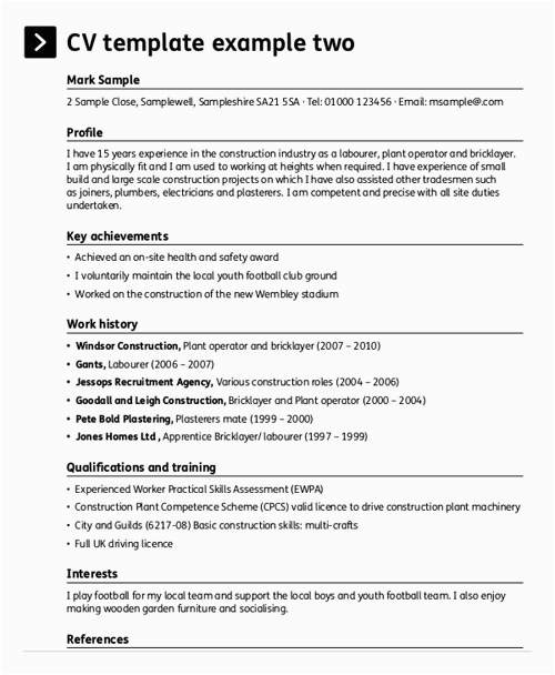 construction project manager resume