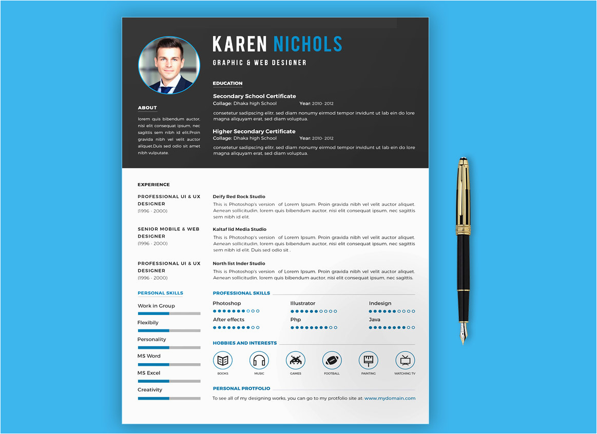 creative simple resume template