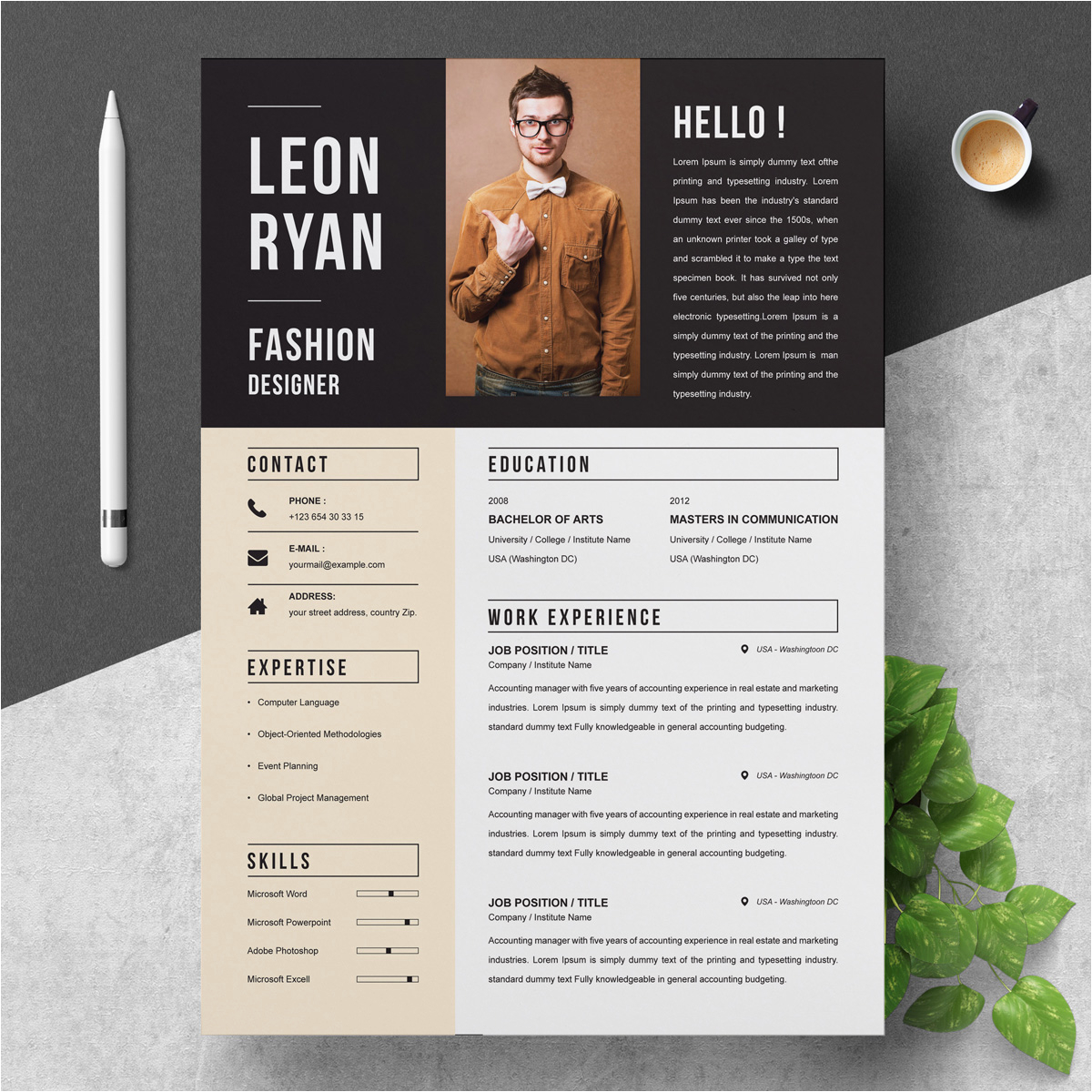 modern professional cv templates free