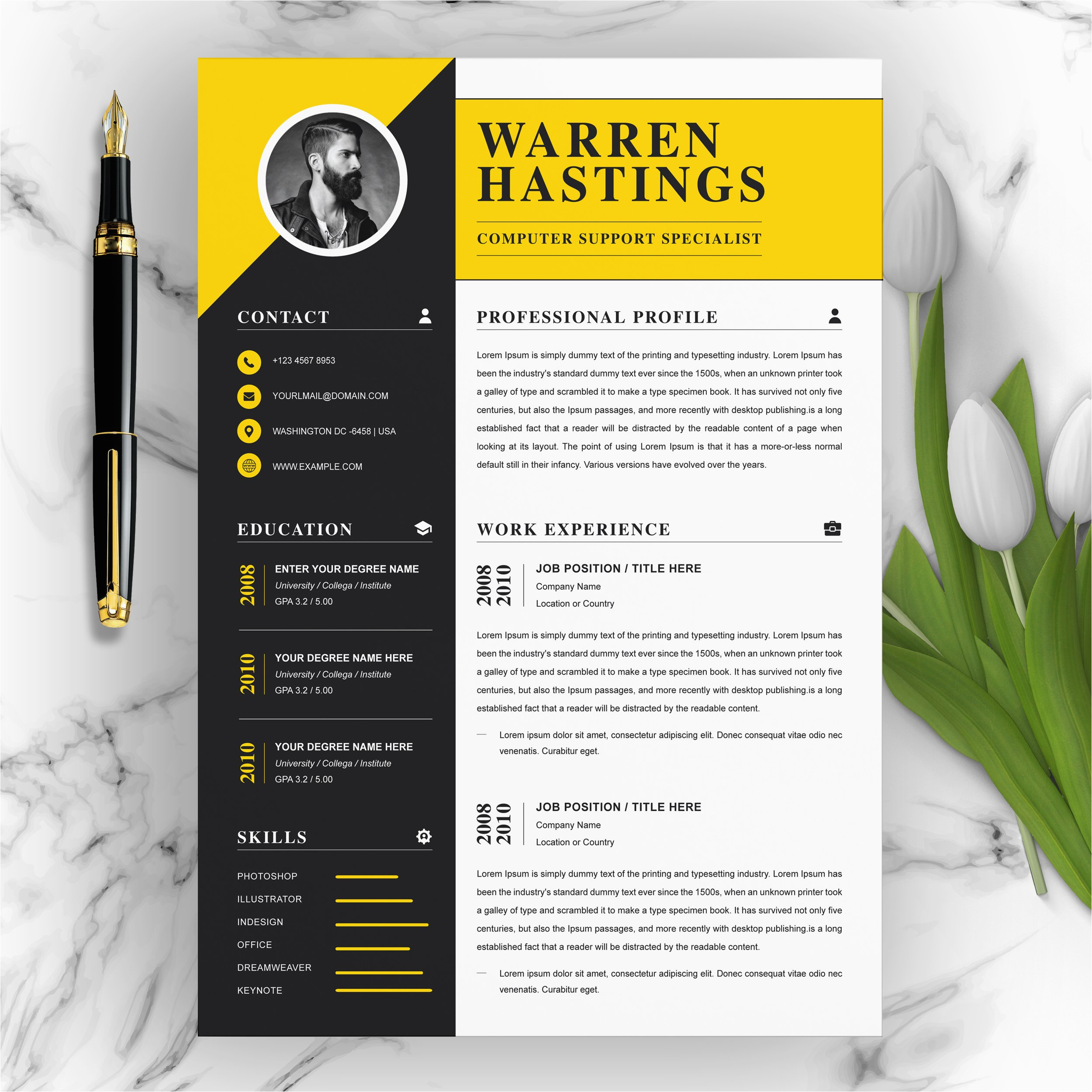 Professional Resume Instant Download