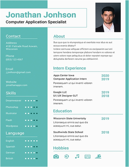 fresher attractive resume templates