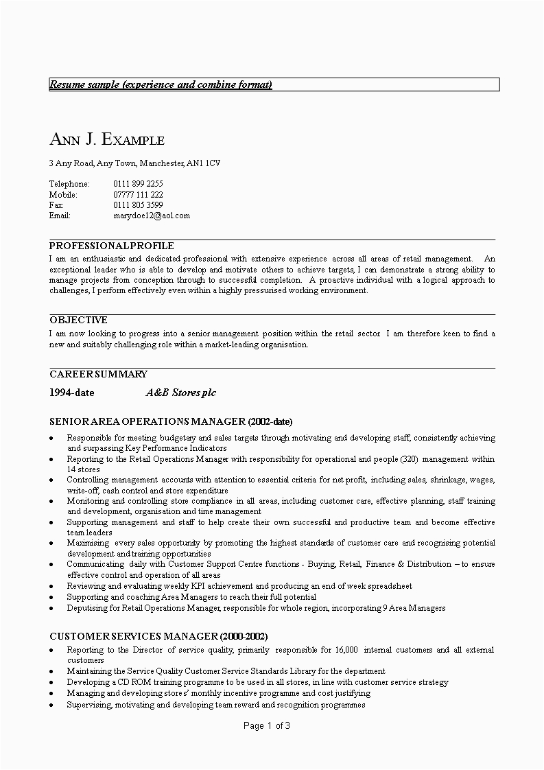 sample customer service manager resume