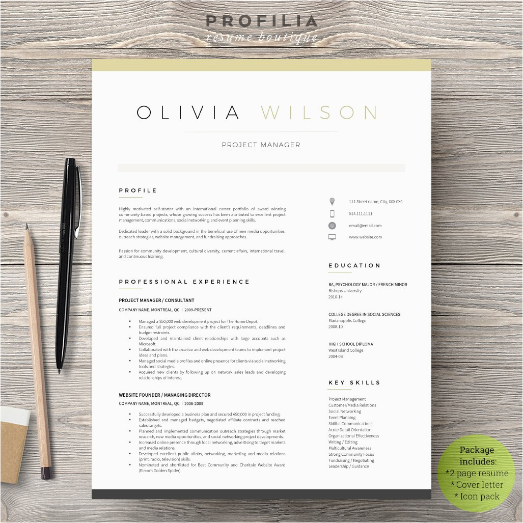 Word Resume Cover letter Template