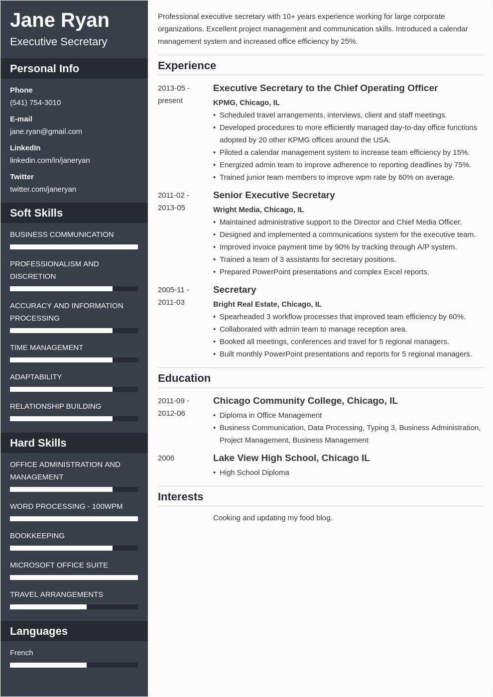 example resume fresh graduate malaysia