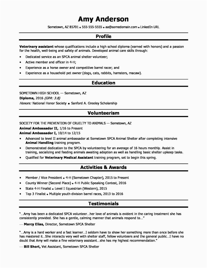 high school resume examples and writing tips