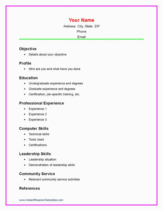 sample resume for high school student