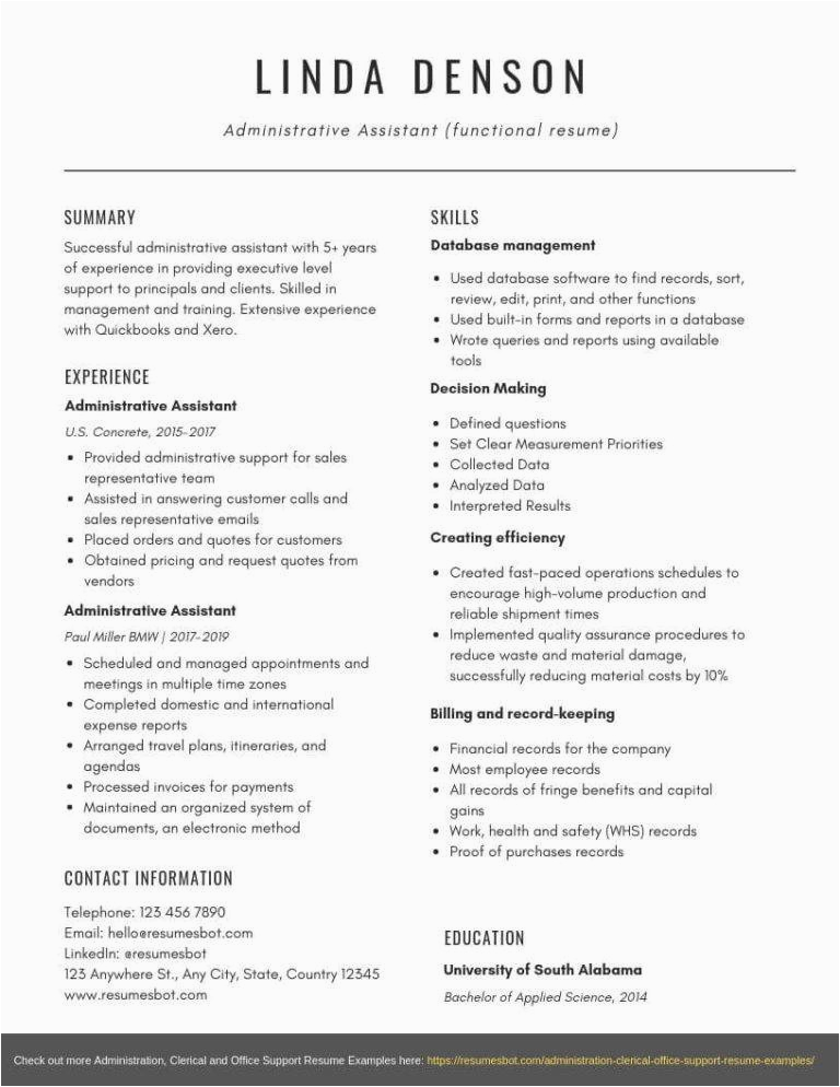 functional resume format