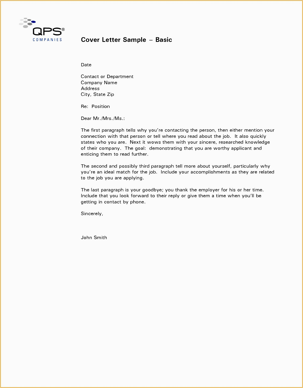 basic cover letter for resume i