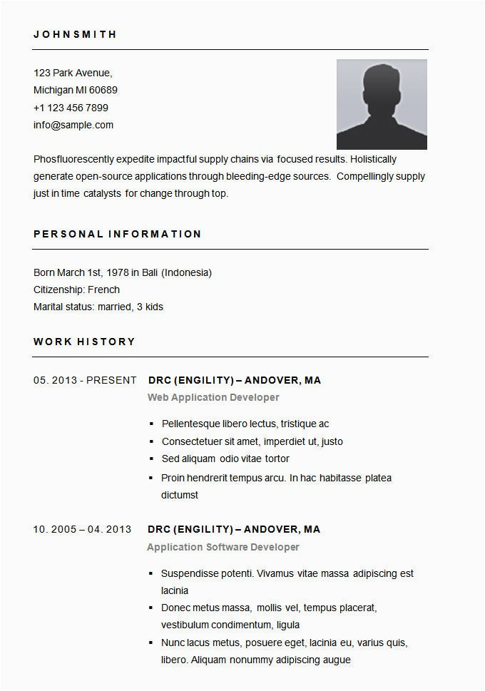 25 fresh simple resume format sample