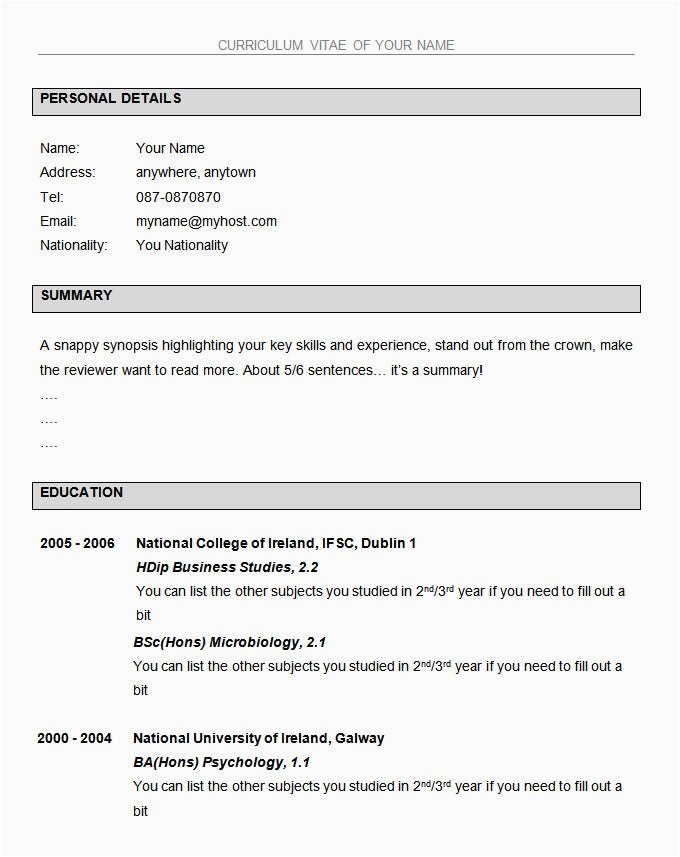 basic resume templates