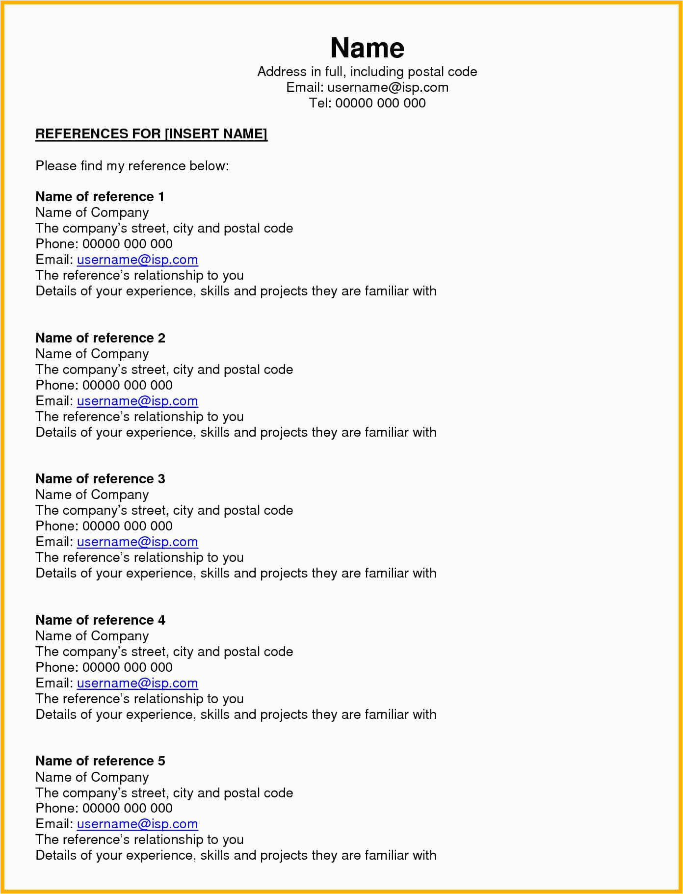 job reference page