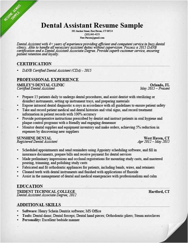 Sample Objectives for Dental assistant Resume Dental assistant Objective for Resume This Guide Will Help You A